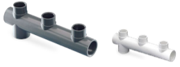 3-way manifold lateral solvent socket outlet  