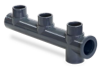 Lateral outlet 3 channel manifold  Net. Syst. - solvent socket