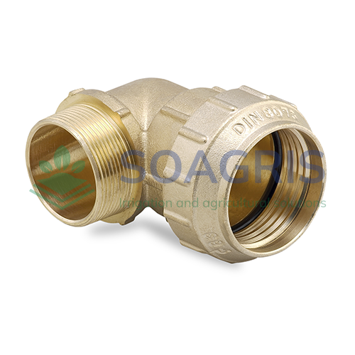 90° coupling, male threaded