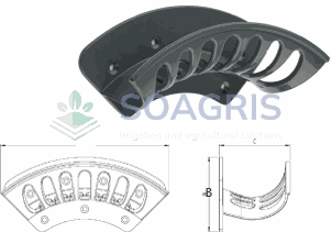 Supports de tuyau muraux P, en aluminium GEKA® plus